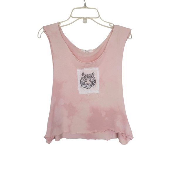 Madewell Tops - Madewell Pink Tie Dye Tiger Tank Top